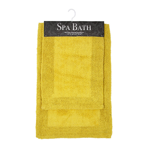 Arkwright Home Spa Bath Border 2pc Set - Yellow (SPABATH-SGL-YE) 1/SET