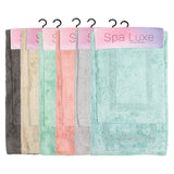 Arkwright Home® Spa Lux Single Border 2pc Bath Rug Set Assorted, 12 Sets/Case (SPALX-SBD-ASST) Case of 12 Sets