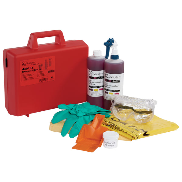 1 Gallon Battery Acid Spill Kit in Plastic Case, Each Each