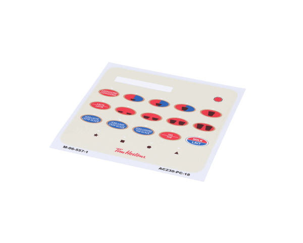 Sure Shot-AC Dispensing M-06-557-1-Sp Decal, Overlay (SRSTM-06-557-1-SP) Each