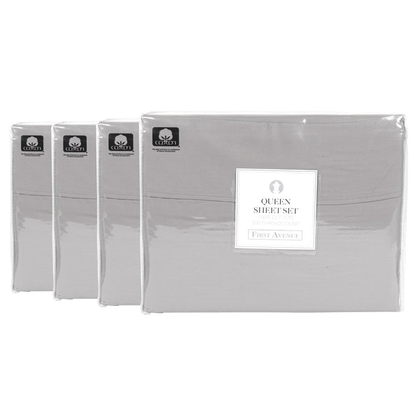 Arkwright Home First Avenue Sheet Set Twin Grey (PNP-SS-FA-300-TW-GY) 1/EA