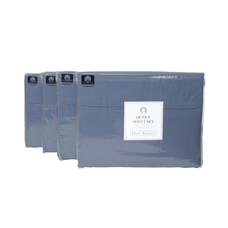 Arkwright Home First Avenue Sheet Set Full Navy (PNP-SS-FA-300-FL-NV) 1/EA