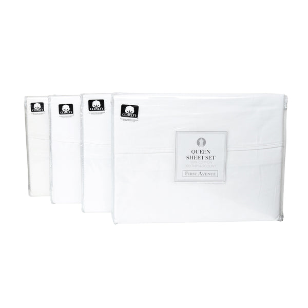Arkwright Home First Avenue Sheet Set Twin White (PNP-SS-FA-300-TW-WH) 1/EA
