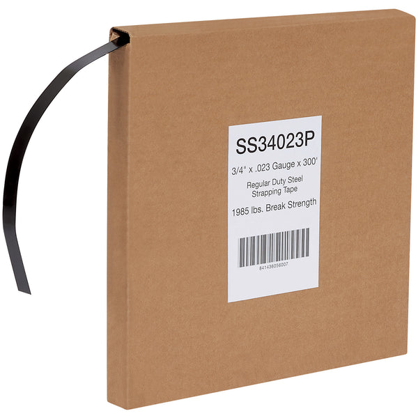 3/4" x .023 Gauge x 300' Regular Duty Steel Strapping (SS34023P) Coil   Of 1