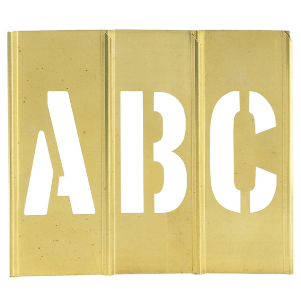 1" Letter/Number Brass Stencils, Case Of 45 Case Of 45