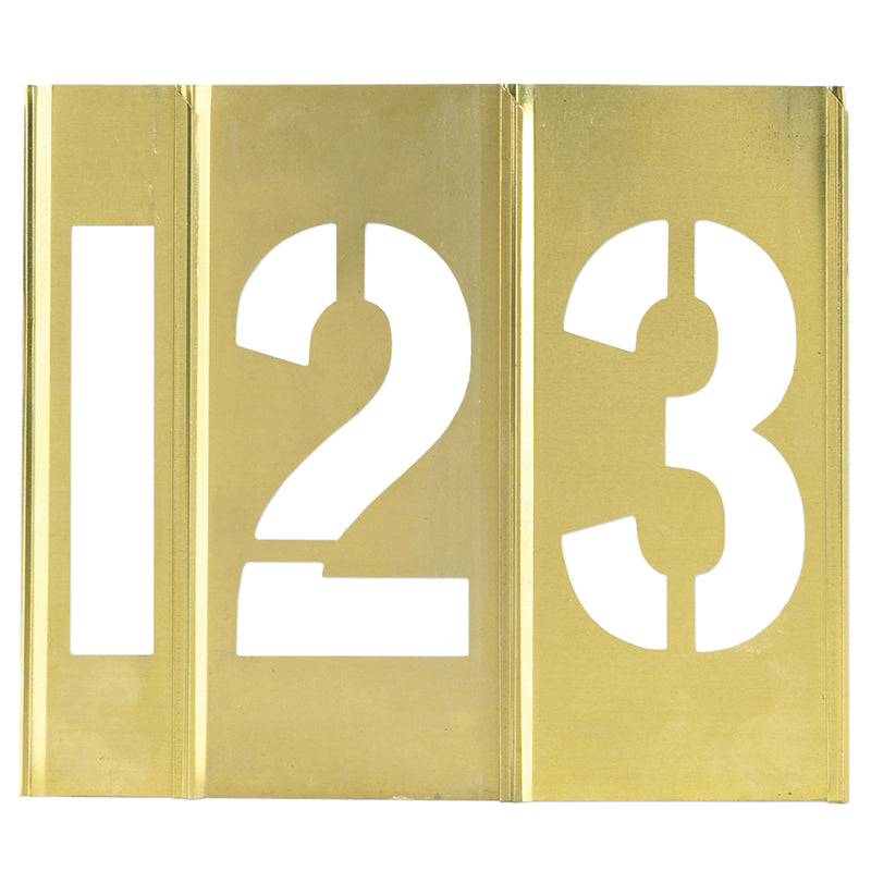 1" Number Only Brass Stencils, Case Of 15 Case Of 15