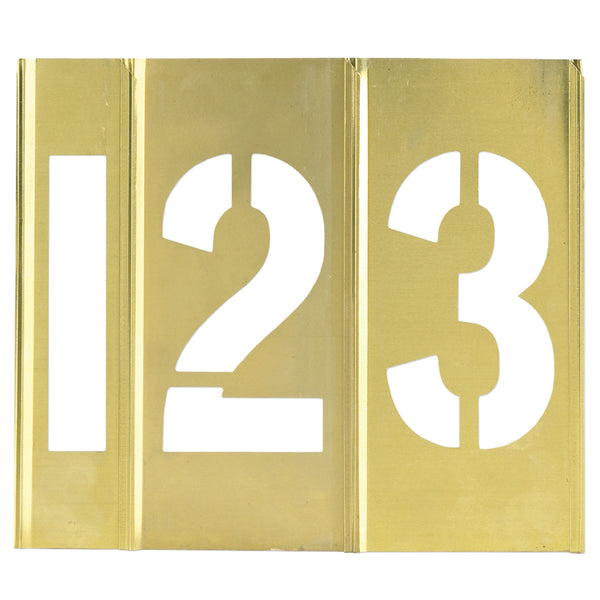 2" Number Only Brass Stencils, Case Of 15 Case Of 15