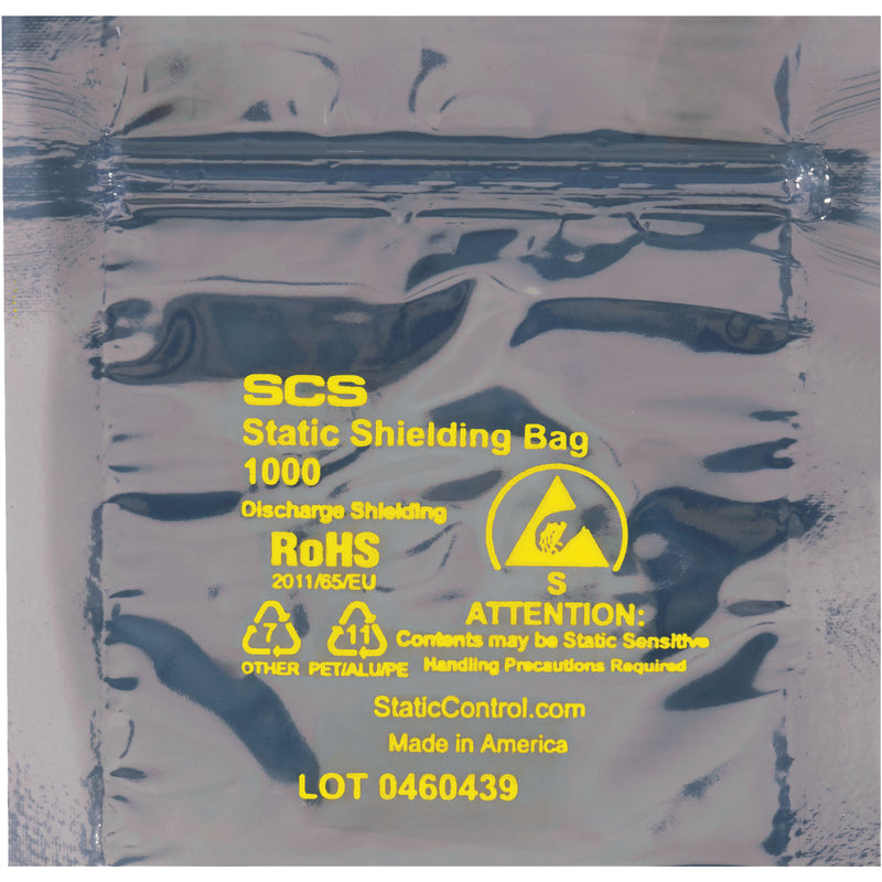 8 x 8" Reclosable Static Shielding Bags, Case Of 100 Case Of 100