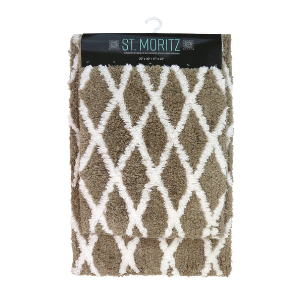 Arkwright Home St Mortiz 2pc Rug Set Color Ground Taupe (PNP-STM-CG-TAUPE) 1/SET