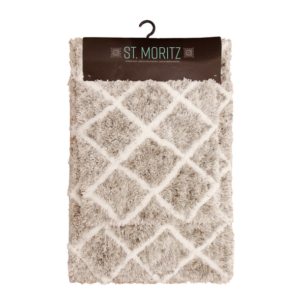 Arkwright Home St Mortiz 2pc Rug Set Spaced Dyed Grey (PNP-STM-SD-GREY) 1/SET
