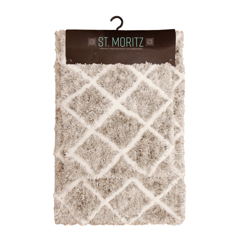 Arkwright Home St Mortiz 2pc Rug Set Spaced Dyed Grey (PNP-STM-SD-GREY) 1/SET