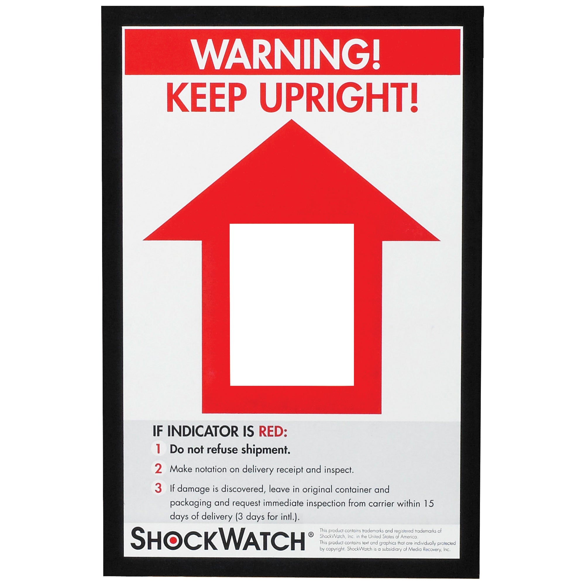 TiltWatch® XTR Companion Labels (STWCL) Case Of 200 – GoodEarth Products
