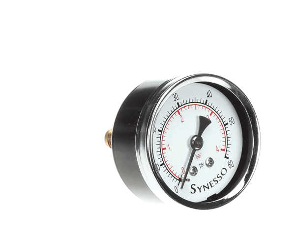 Synesso 1.4083 Gauge, Steam Pressure, 0-60 Psi + Fittin (SYO1-4083) Each