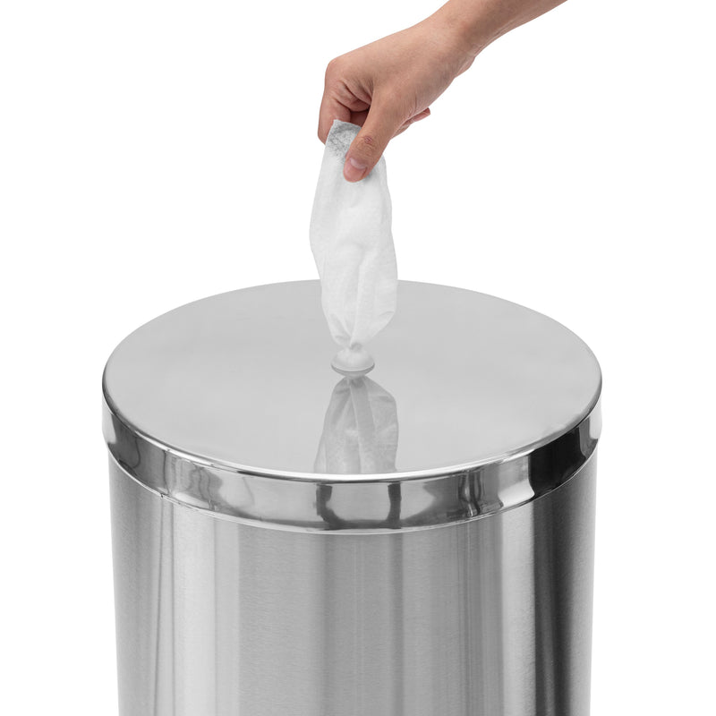 GoodEarth Satin Finish Aluminum Free Standing Wipe Dispenser with Trash Opening Each