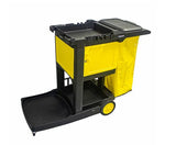 Impact® Deluxe Janitor Cart, Black with Yellow Vinyl Bag, 1 Each (IMPT0048-00) Each