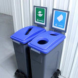 Impact® Thin Bin® 23 Gallon Recycling Sign Kit, Gray, 4/Case (IMPT0055-00) Each