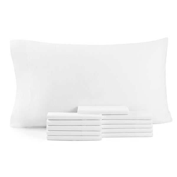 Host & Home Cotton Sateen Pillowcases (12 Pack), White, Standard 20x30 (P-T300-4236) 12/PK