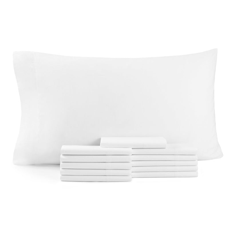 Host & Home Cotton Sateen Pillowcases (12 Pack), White, Standard 20x30 (P-T300-4236) 12/PK