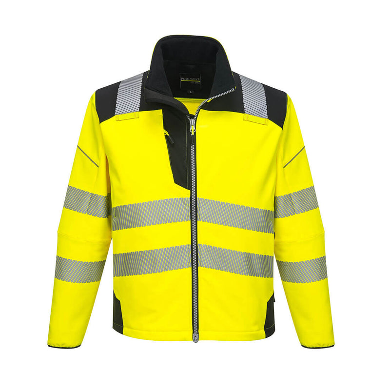 Portwest® PW3 Hi-Vis Softshell (3L), Yellow/Black, Size 6XL (T402YBR6XL) Each