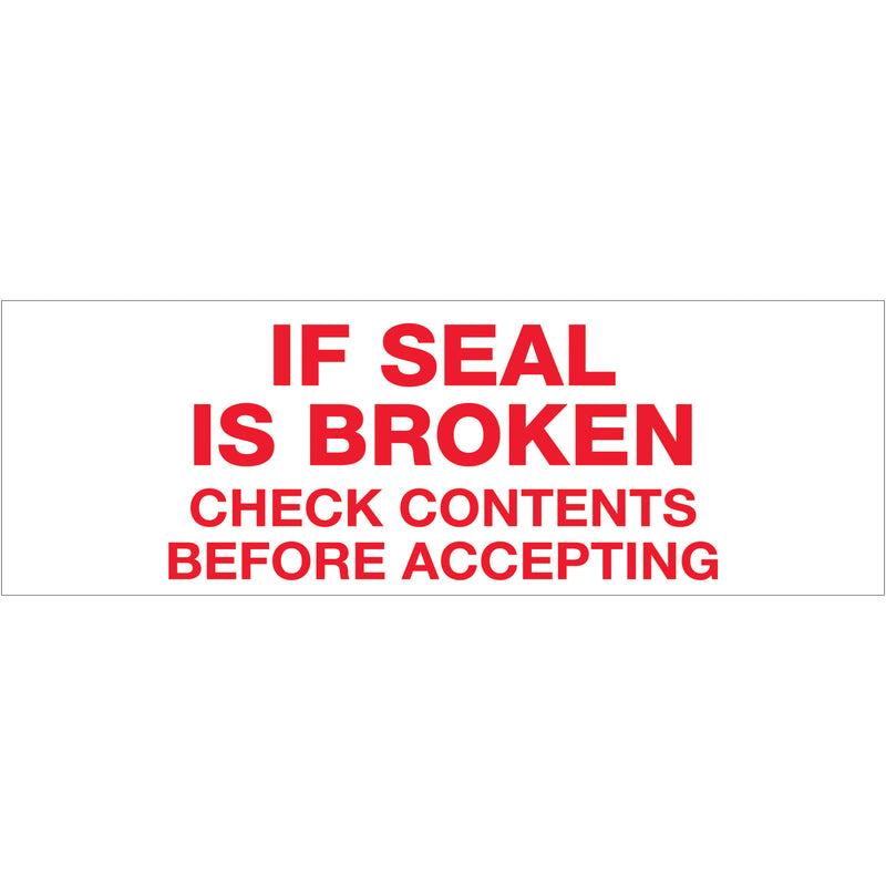 2" x 55 yds. - "If Seal Is Broken..." Tape Logic® Messaged Carton Sealing Tape (T901P16) Case Of 36