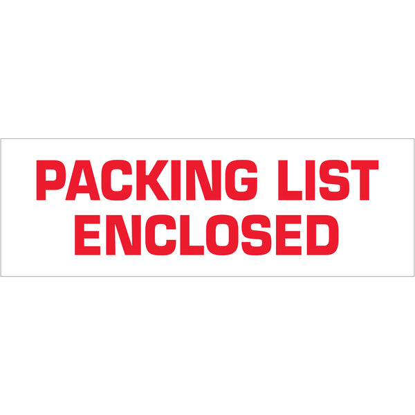 3" x 110 yds. - "Packing List Enclosed" (6 Pack) Tape Logic® Messaged Carton Sealing Tape (T905P036PK) Case Of 6