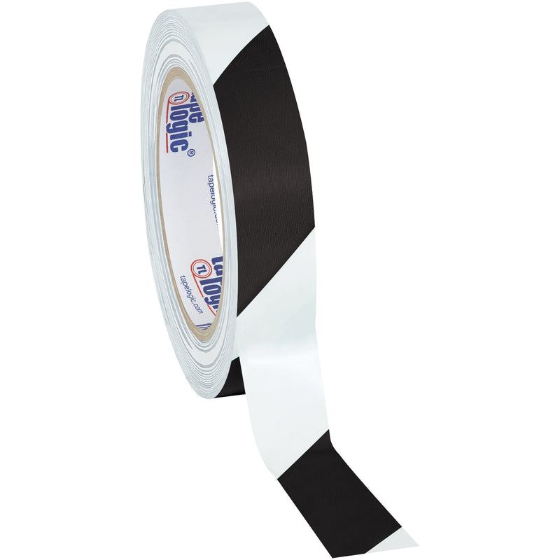 1" x 36 yds. Black/White Tape Logic® Striped Vinyl Safety Tape (T9136BW) Case Of 48