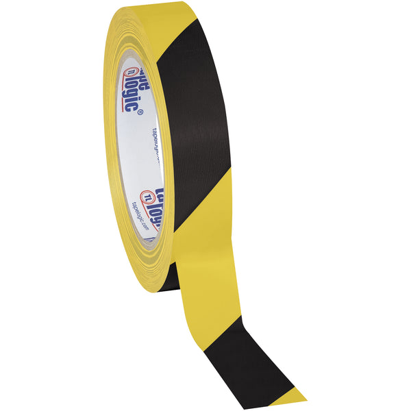 1" x 36 yds. Black/Yellow Tape Logic® Striped Vinyl Safety Tape (T9136BY) Case Of 48