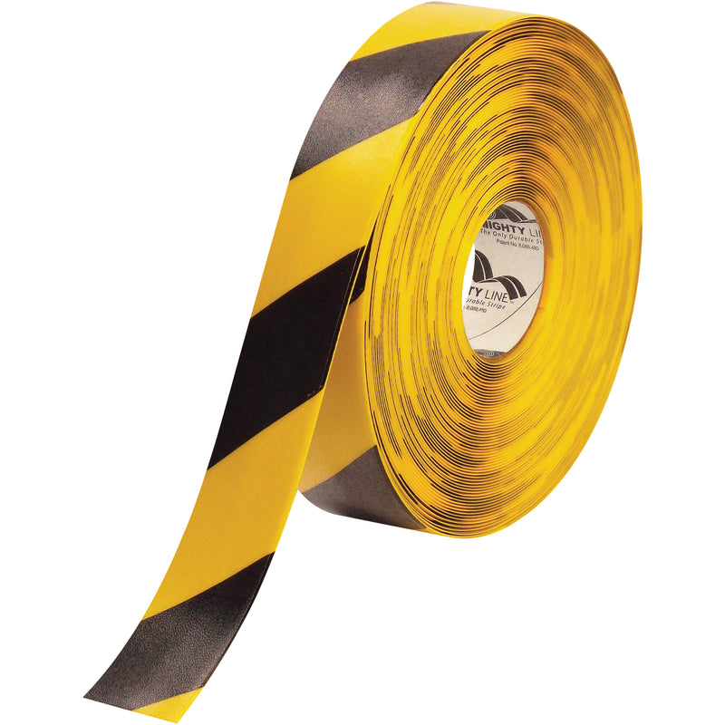 2" x 100' Yellow/Black Mighty Line™ Deluxe Safety Tape (T92100BY) Each