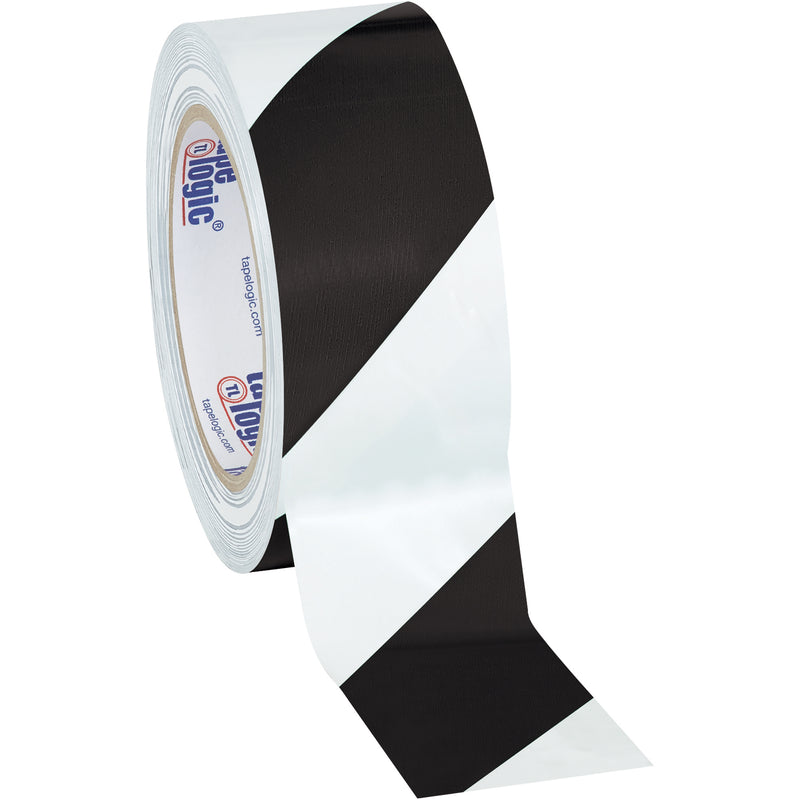 2" x 36 yds. Black/White (3 Pack) Tape Logic® Striped Vinyl Safety Tape (T92363PKBW) Case Of 3
