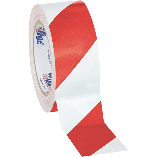 2" x 36 yds. Red/White Tape Logic® Striped Vinyl Safety Tape (T9236RW) Case Of 24
