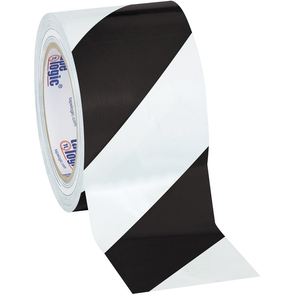 3" x 36 yds. Black/White (3 Pack) Tape Logic® Striped Vinyl Safety Tape (T93363PKBW) Case Of 3