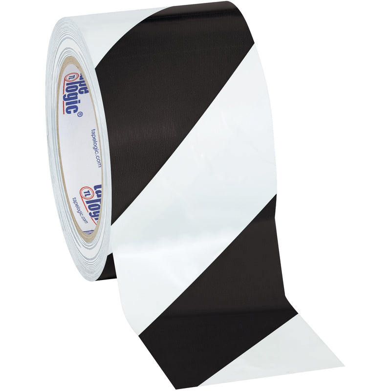 3" x 36 yds. Black/White Tape Logic® Striped Vinyl Safety Tape (T9336BW) Case Of 16
