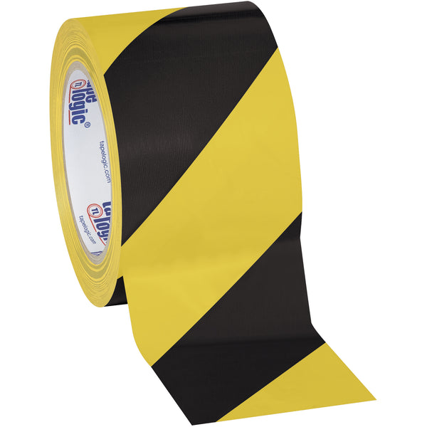 3" x 36 yds. Black/Yellow Tape Logic® Striped Vinyl Safety Tape (T9336BY) Case Of 16