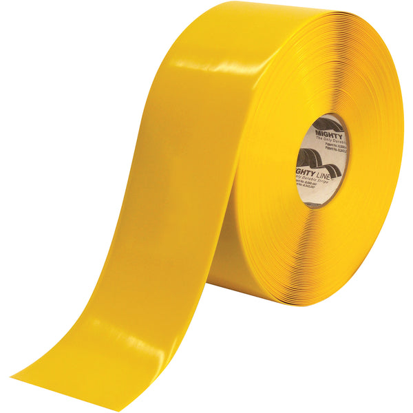 4" x 100' Yellow Mighty Line™ Deluxe Safety Tape, Each Each