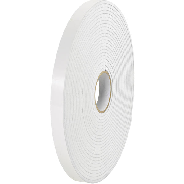 1/2" x 36 yds. (1/16" White) TAPE LOGIC® Removable Double Sided Foam Tape (T953590) Case Of 24