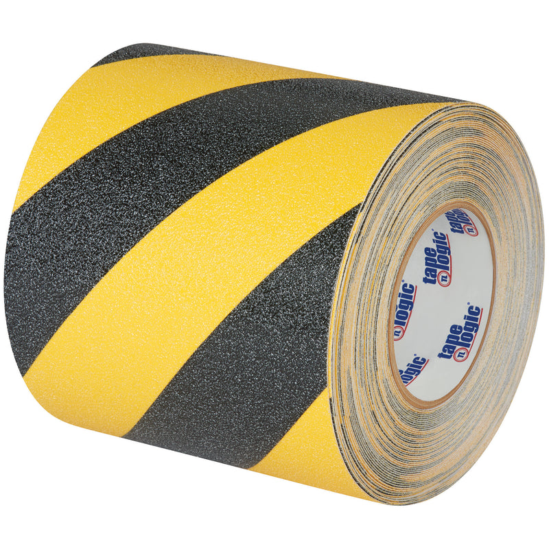 6" x 60' Black/Yellow Striped Heavy-Duty Tape Logic® Anti-Slip Tape, Each Each