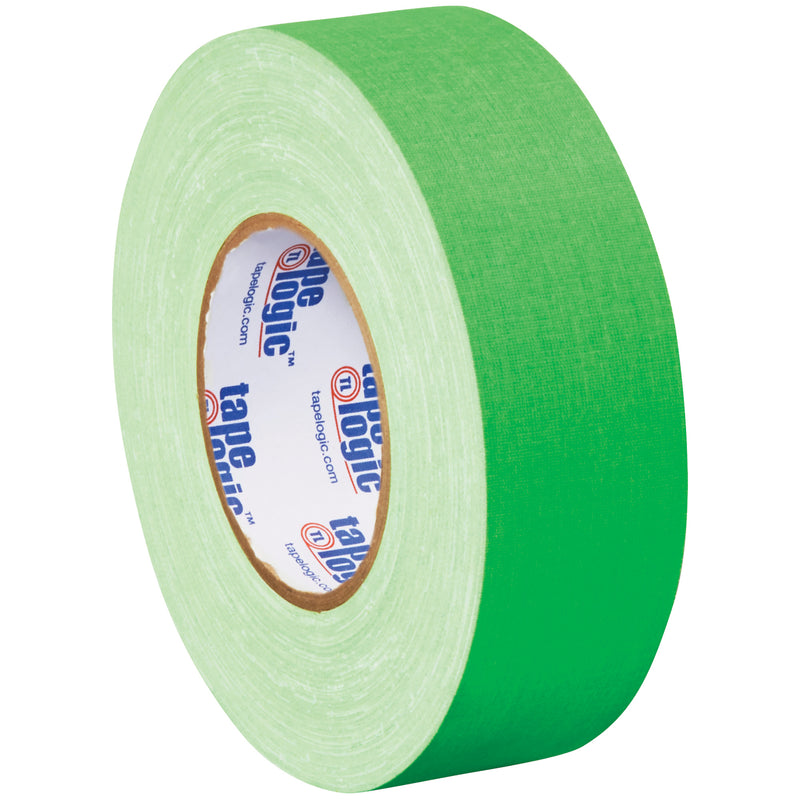 2" x 50 yds. Fluorescent Green Tape Logic® 11 Mil Gaffers Tape (T9874FG) Case Of 24