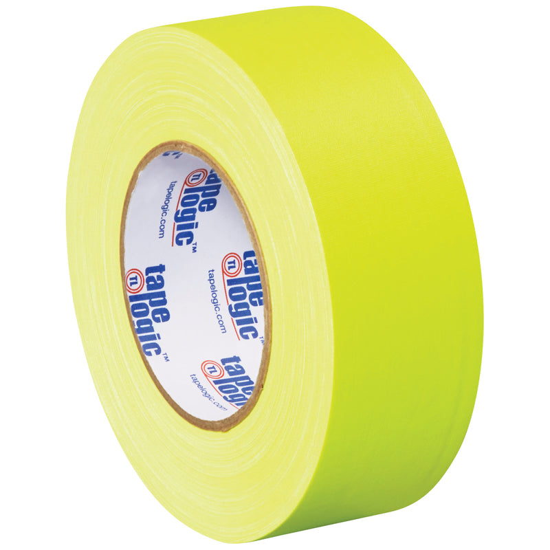 2" x 50 yds. Fluorescent Yellow Tape Logic® 11 Mil Gaffers Tape (T9874FY) Case Of 24