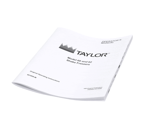 Taylor Freezers 051059-M Man-Oper 60/62 (TAF051059-M) Each