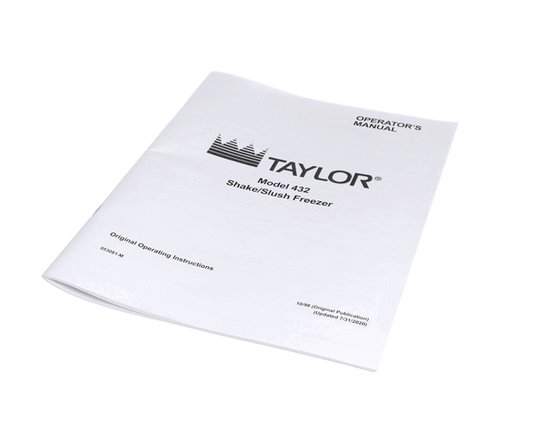Taylor Freezers 053081-M Man-Oper 432 (TAF053081-M) Each