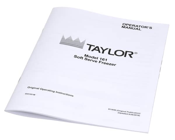 Taylor Freezers 055155-M Man-Oper 161 (TAF055155-M) Each