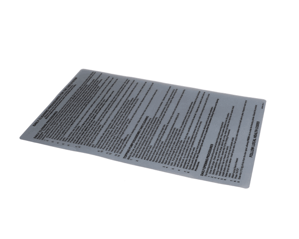 Taylor Freezers 057064 Decal-Inst-Cln-Day-Ht-C602 (TAF057064) Each