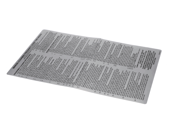 Taylor Freezers 057065 Decal-Inst-Cln-Man-Ht-C602 (TAF057065) Each
