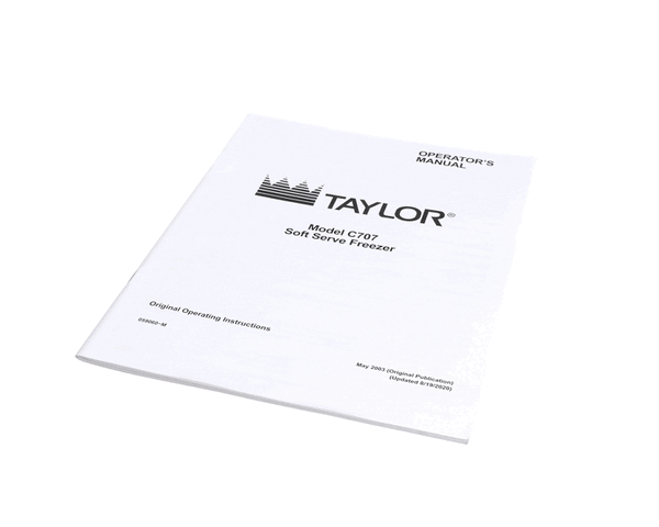Taylor Freezers 059060-M Man-Oper C707 (TAF059060-M) Each