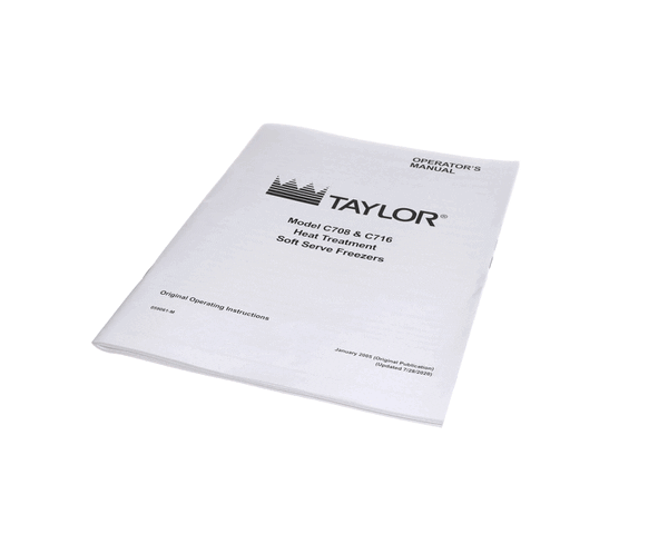 Taylor Freezers 059061-M Man-Oper C708/C716 (TAF059061-M) Each