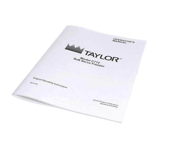 Taylor Freezers 062179-M Man-Oper C712 (TAF062179-M) Each