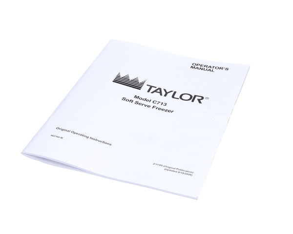 Taylor Freezers 062180-M Man-Oper C713 (TAF062180-M) Each