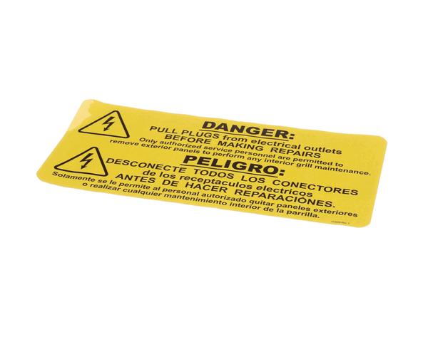 Taylor Freezers 072658 Label-Warn Grill Mcd Auth Svc (TAF072658) Each