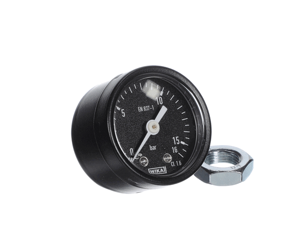Thermoplan 41500.1291 Manometer 0-16 Bar Black Dia 4 Assembly (TAG41500-1291) Each
