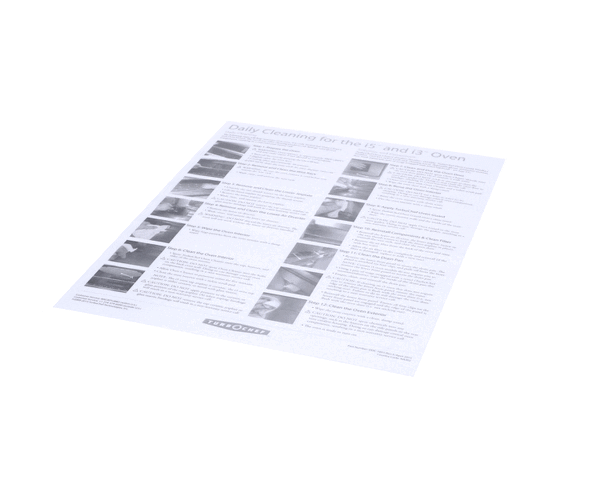 TurboChef Doc-1051 Poster, Daily Cleaning, I5 Or (TBCDOC-1051) Each